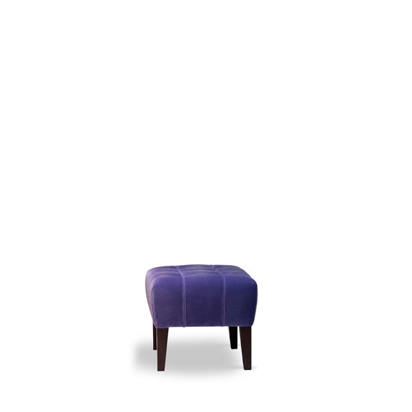 BLUE VELVET OTTOMAN